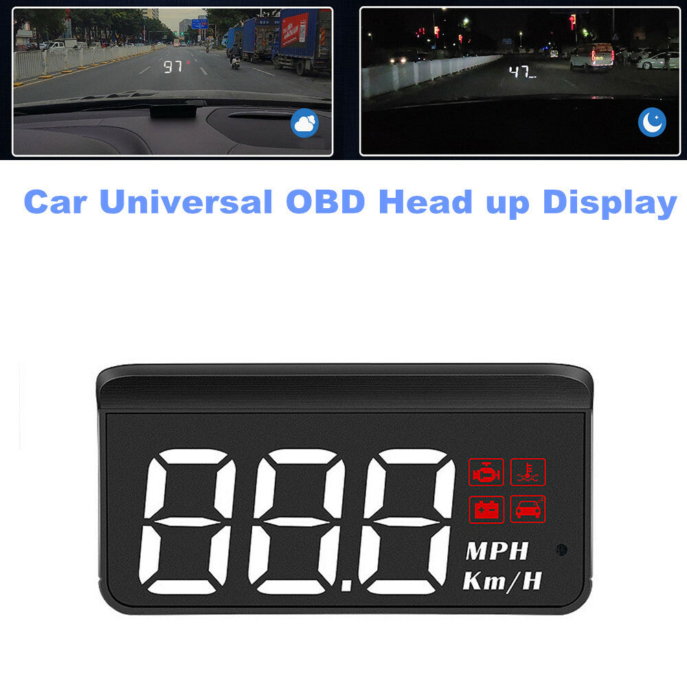 Car OBD HUD High-Definition Head-Up Display, Speedometer, Voltage Alarm - n