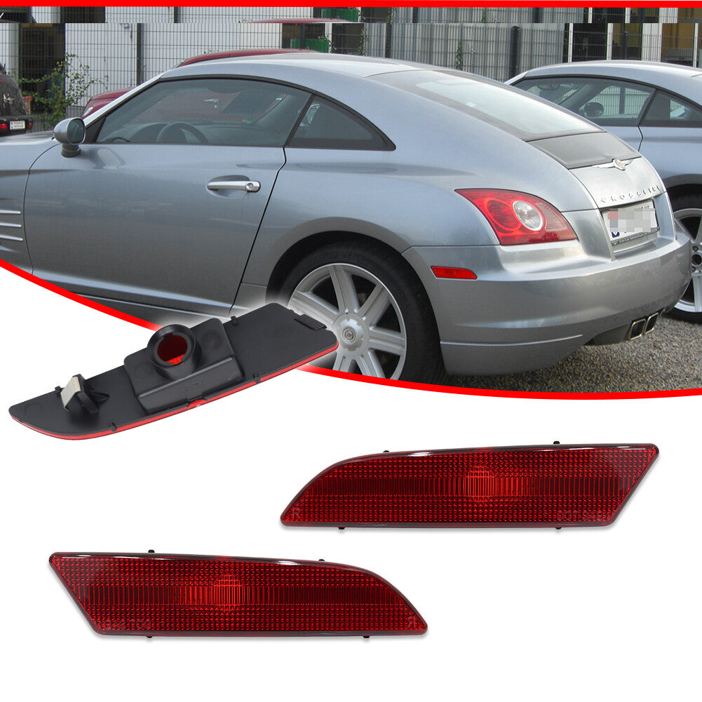 Suitable for 04-08 for for CHRysler Crossfire Red Rear Bumper Side Marker Light Housing One Pair Set - v
