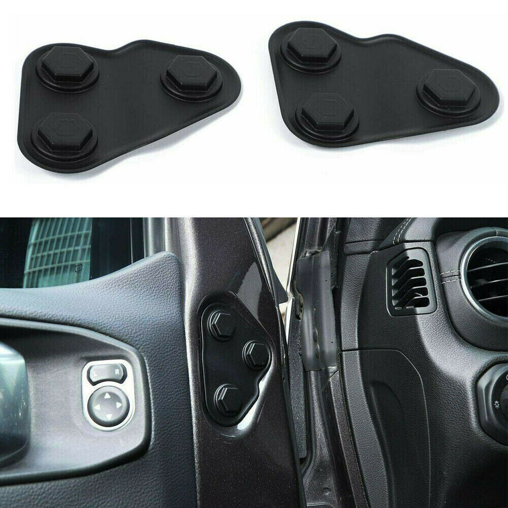 Black door lock cover screw protection strip for Jeep for Wrangler JL JT 18+