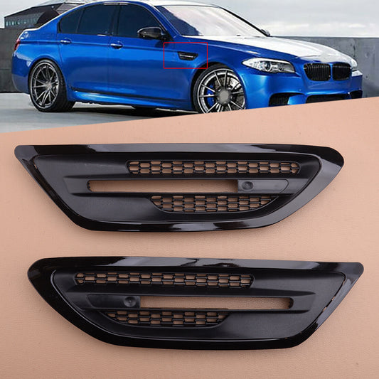 2pcs Side Fender Grille Air Vent Outlet Trim Cover Set Fit for F10 M5 Sedan v