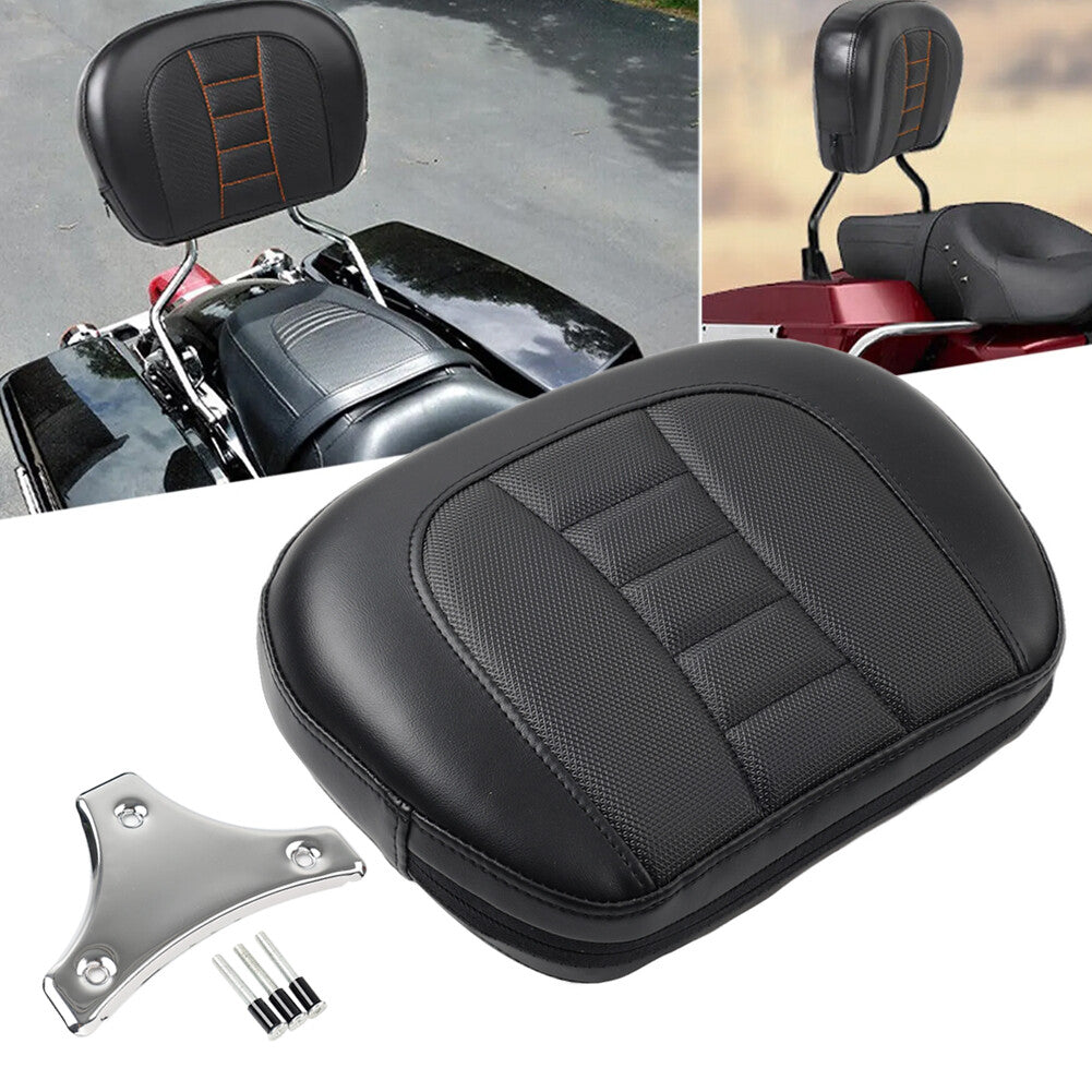 New Passenger Sissy Bar Backrest Pad Bracket For Touring Electra Street Glide