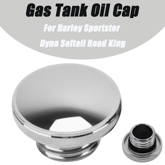 Chrome fuel tank cap suitable for Harley Davidson Sportster XL883 XL1200 Dyna Softail- n