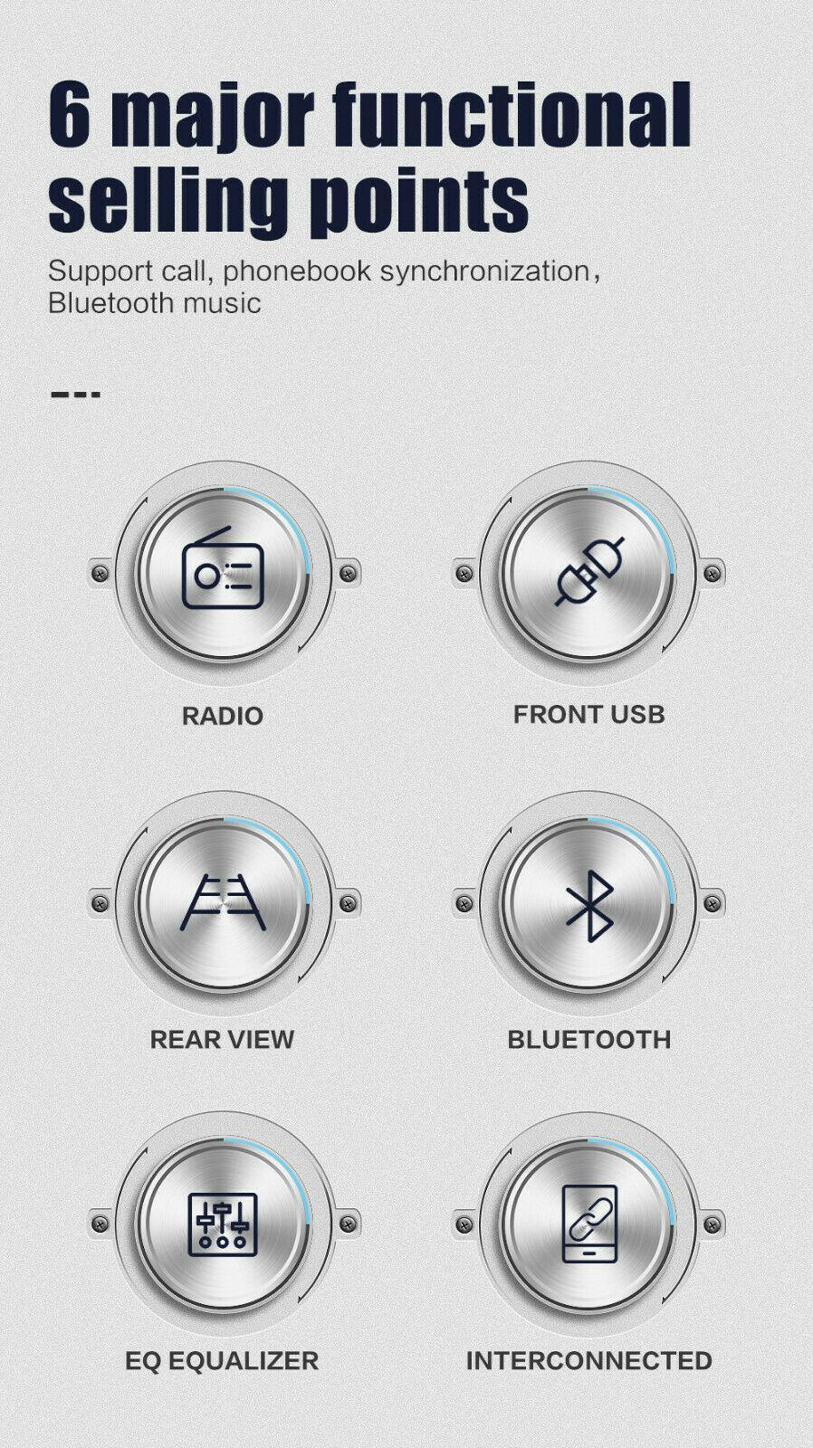 5-inch touchscreen single DIN car radio MP5 player with dual USB Bluetooth mirror connection - n