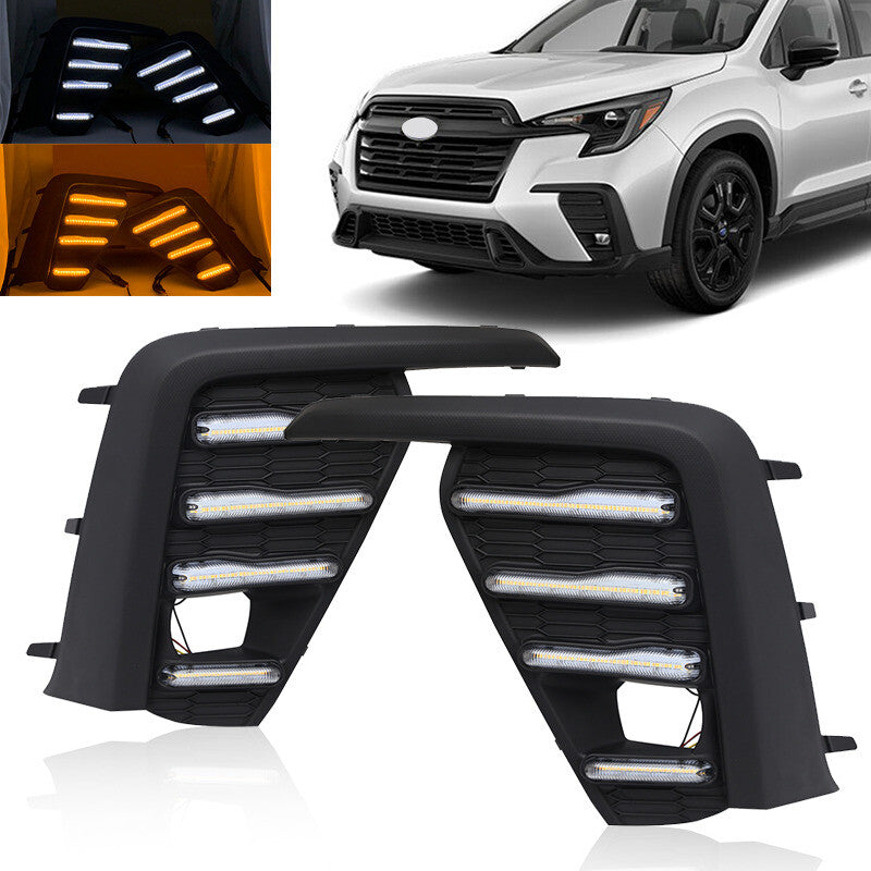 LED DRL turn signal fog light cover trim bezel suitable for 2023-2024 for Subaru Ascent