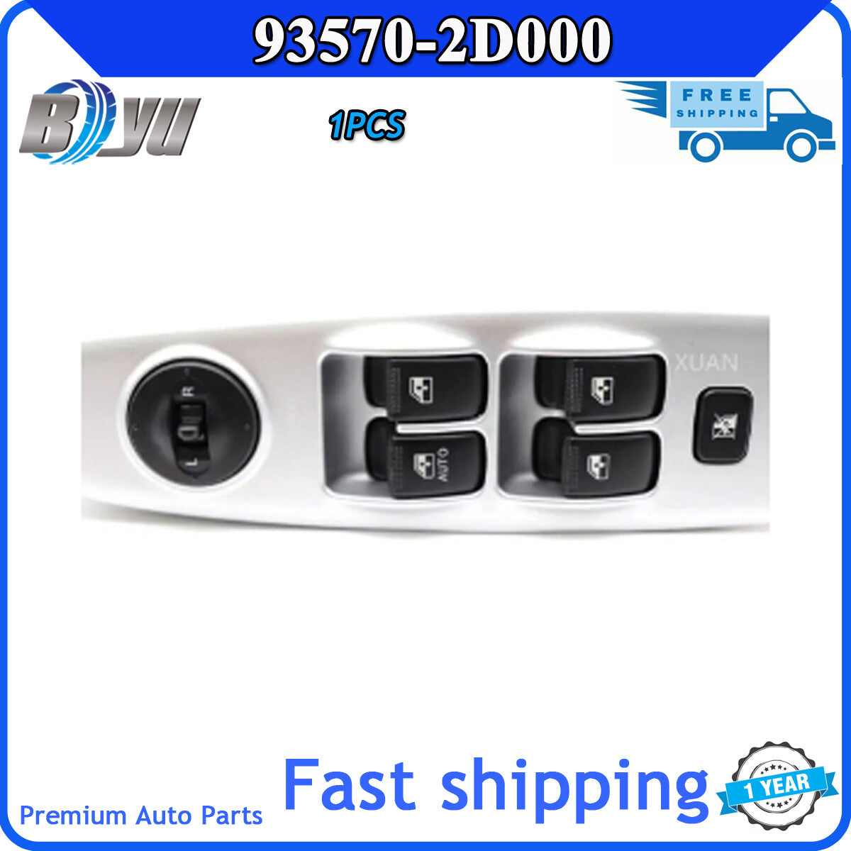 93570-2D000 is suitable for the for Hyundai for Elantra 2.0L, 01-06 left front drive side power window. v