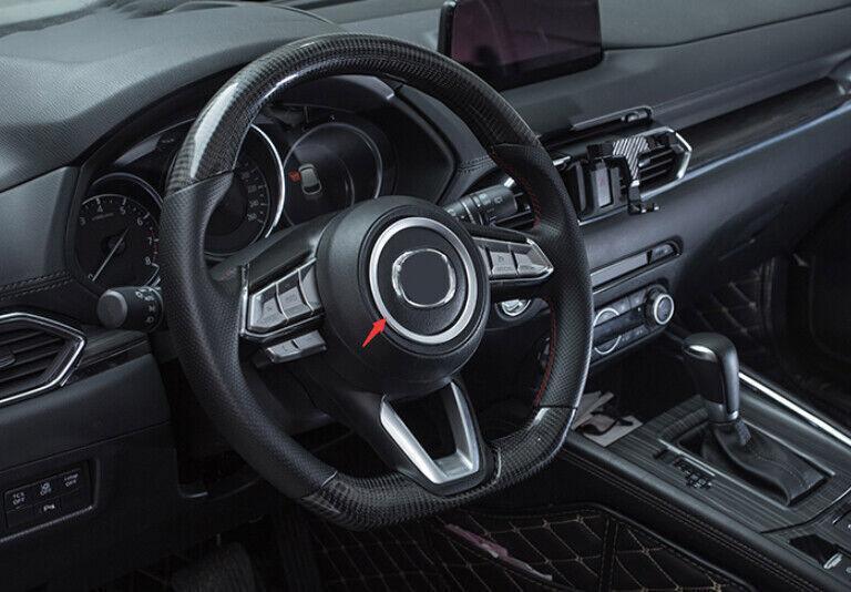 Fit for Mazda CX-5 2017-2021 Matte Silver Inner Steering Wheel Horn Ring Trim 1X