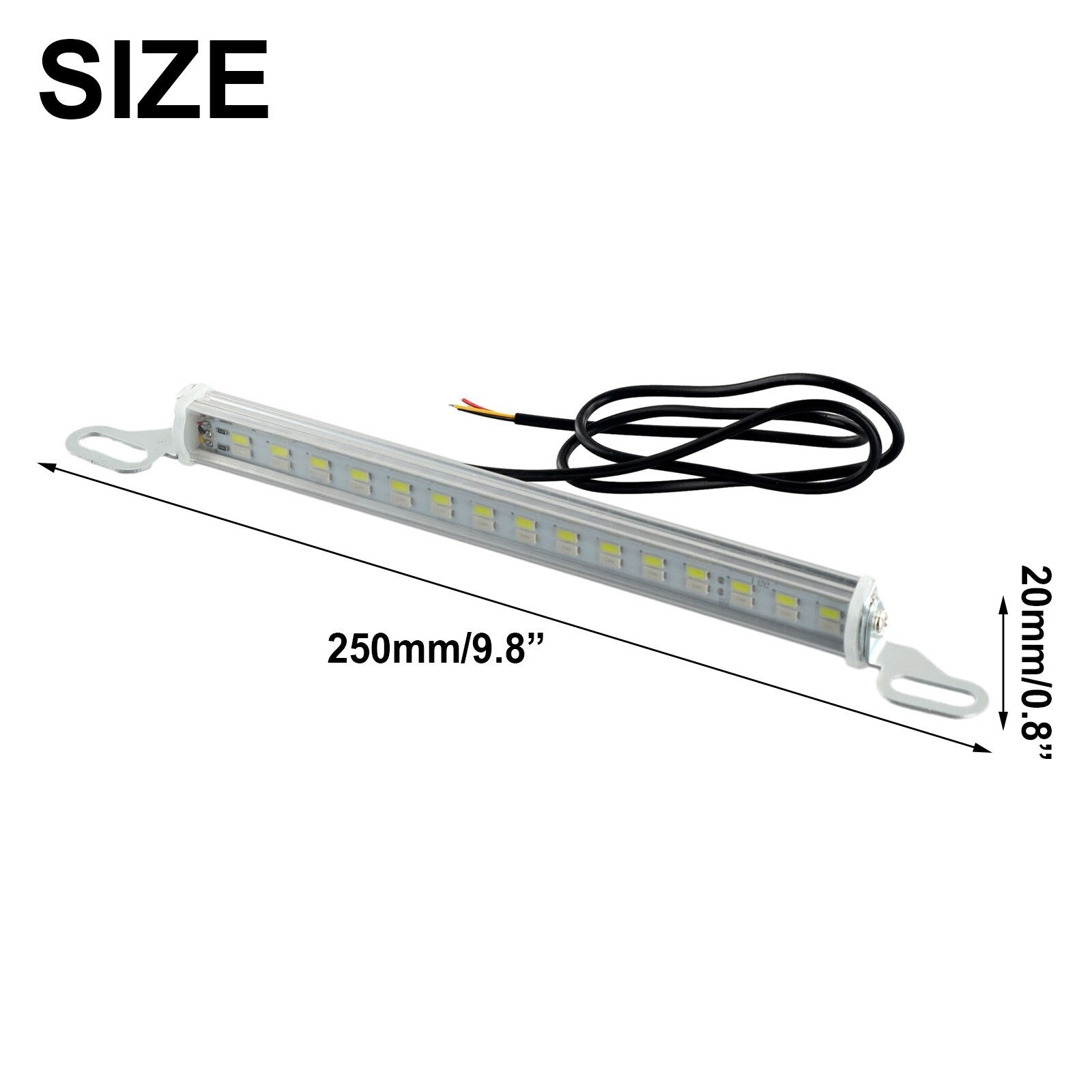 2 Piece Motorcycle Headlight led Aluminum 12V Spotlight Fog Light-. v