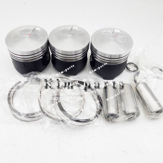 3 sets of STD piston kits + ring sets for 3TNV70-HGE 3TNV70 3D70 engines