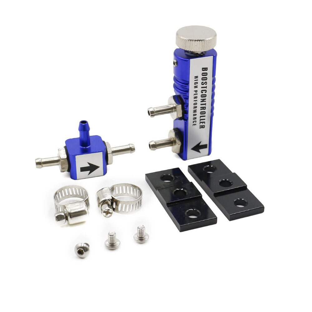 1 Universal Adjustable Manual Turbo Charger Boost Controller Kit 1-30PSI Blue