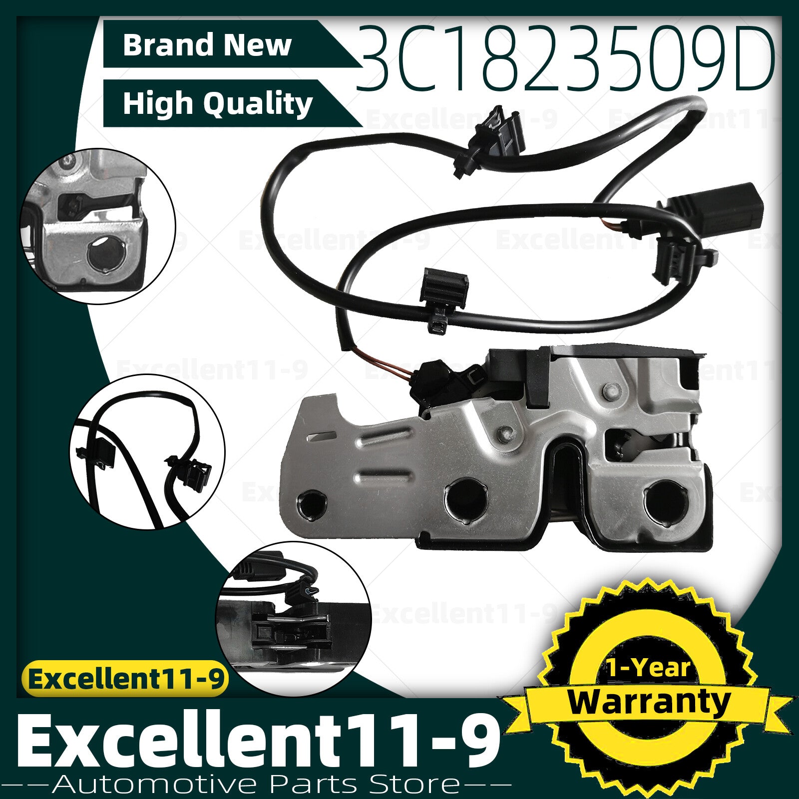 #3C1823509D engine hood lower lock suitable for Passat and for Passat CC. n