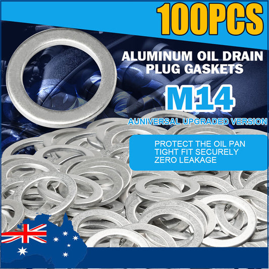 100PCS 14MM Aluminum Oil Drain Plug Gasket Washer 9956-41-400 for Mazda for Kia NEW Q