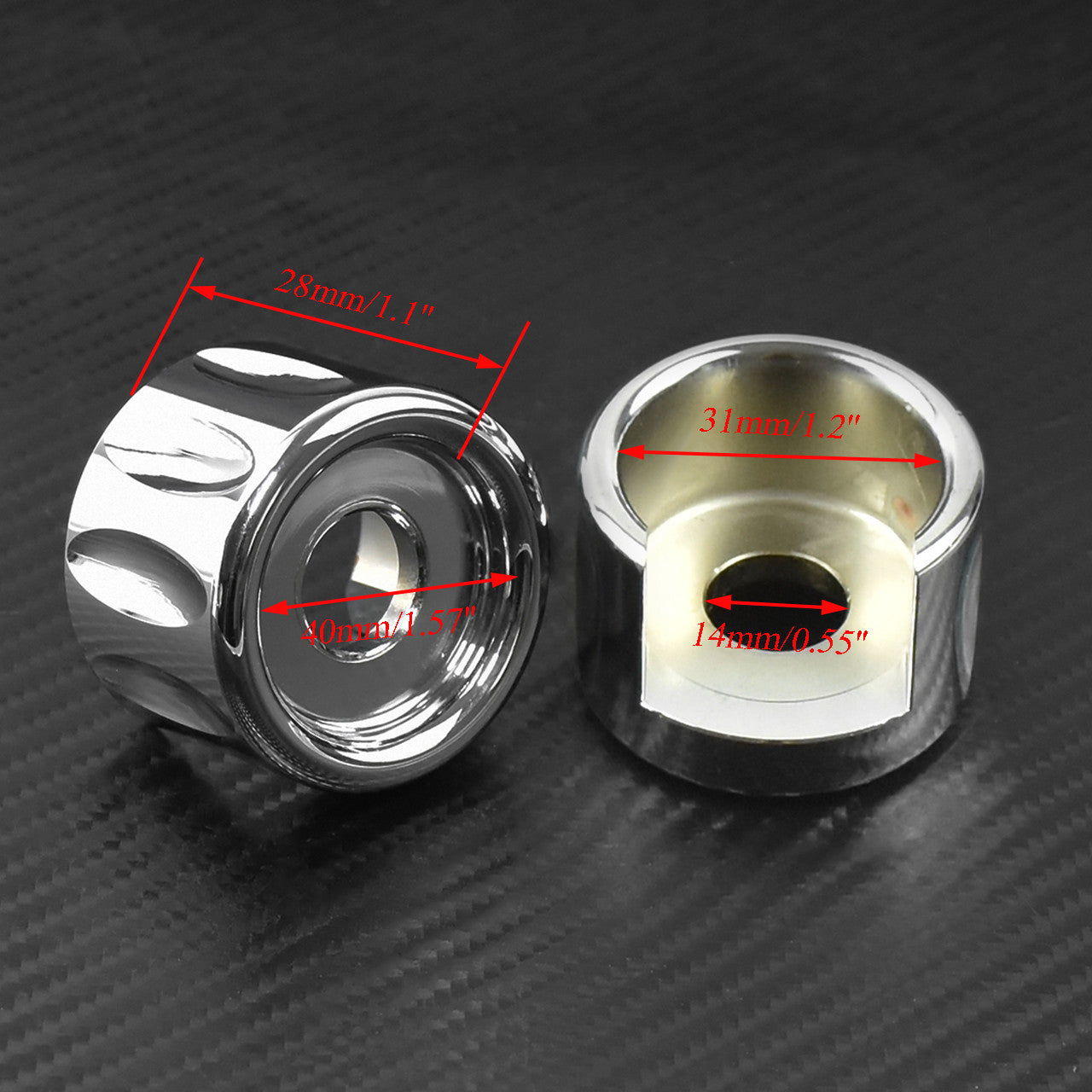 Rear Shock Lower & Shock Top Mount Bolt Cover Fit for Harley Sportster XL Chrome Q
