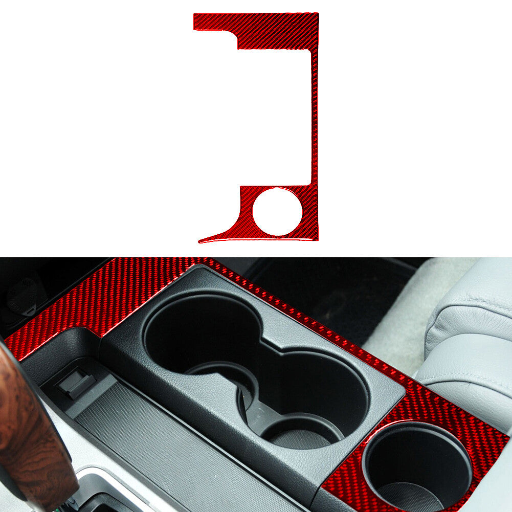 Red Carbon Fiber Interior Gear Shift Panel Cover Trim for Mazda CX-9 2016-2022 v