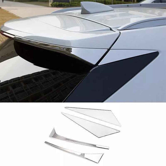 4P Chrome Steel Rear Wing Side Spoiler Strip Cover Trim for Cadillac XT5 2017-24