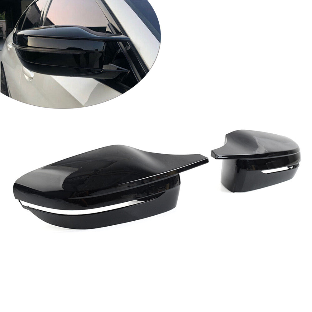 M Style Side Wing Rearview Mirror Cover Cap Black Fit for BMW 3 4 5 6 7 8 Series