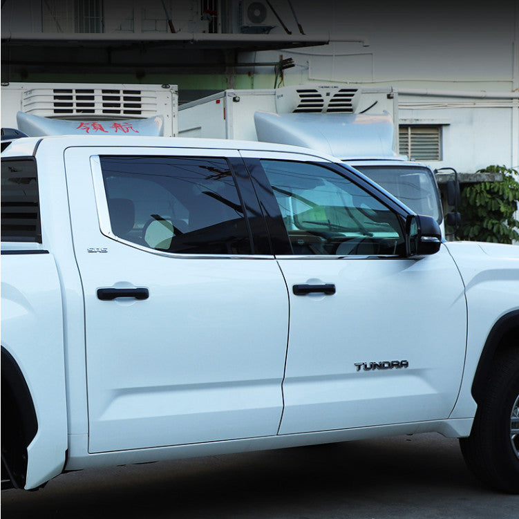 For Tundra 2022 2023 Steel Chrome Accessories Car Window Strip Cover Trim v