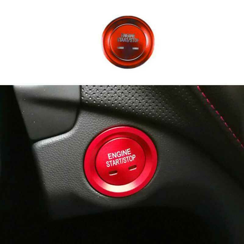 1PCS Red Aluminum One-Click Startup Cover Trim for Chevrolet Malibu 2016-2021