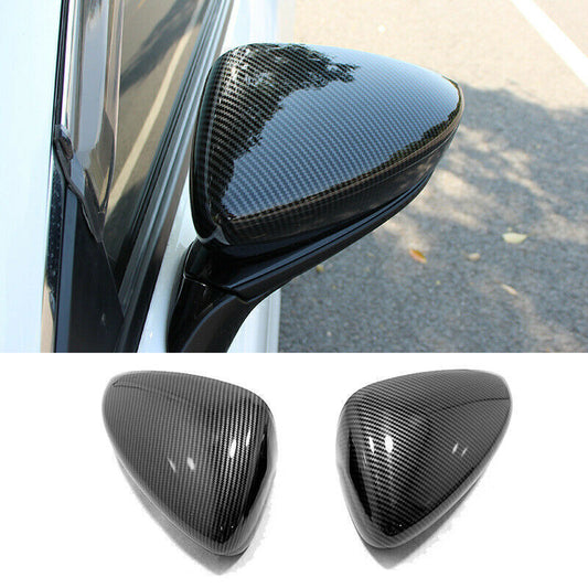 for Mazda 3 Axela 19-2023 Carbon Fiber Look Side Rearview Door Mirror Cover Trim