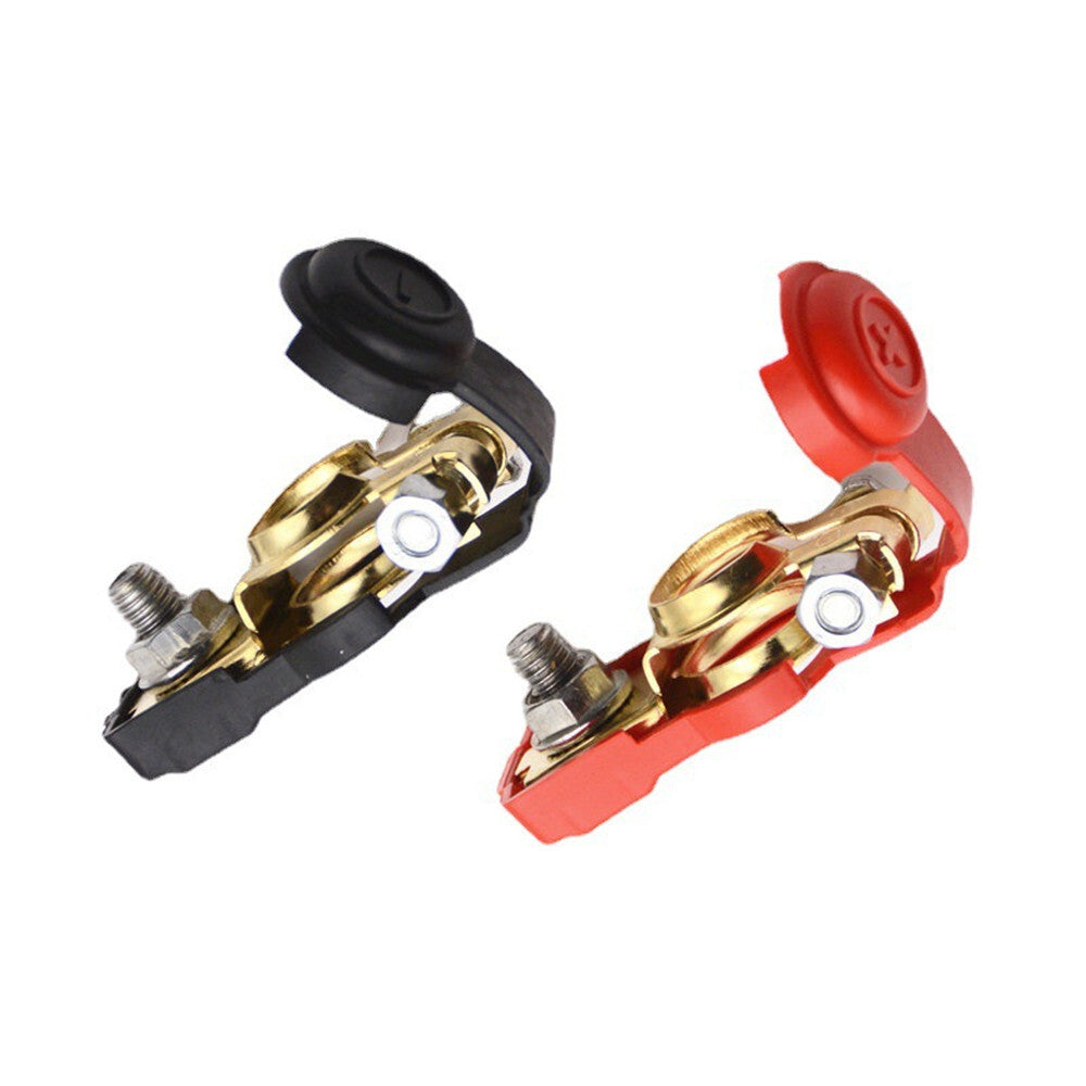 Pair 12V Copper Battery Terminal Car Vehicle Quick Connector Cable Clamp Clip