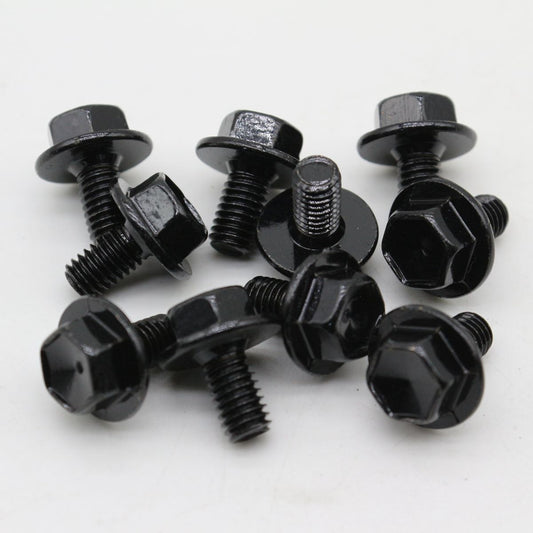 10-piece set of M6 metal bolts and screws for fenders, suitable for Toyota 90105-06137, 9010506137