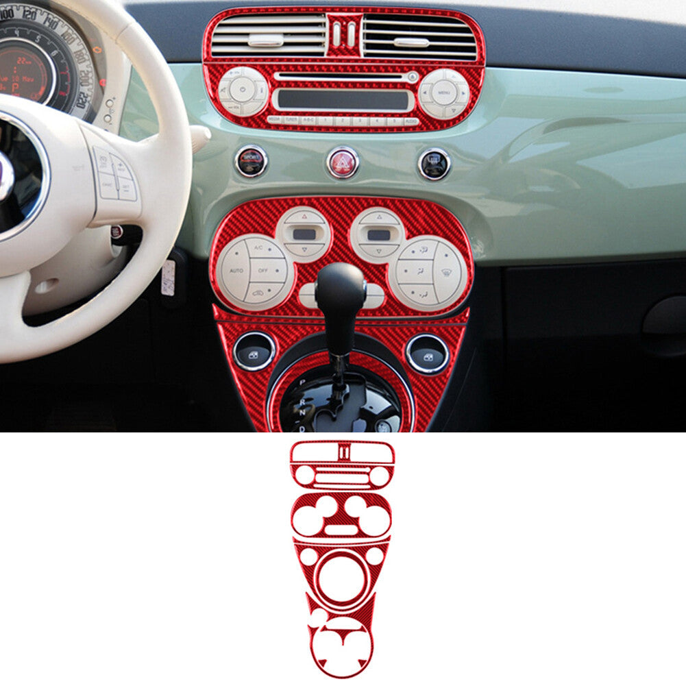 8Pcs Red Center Vent Trim 2WD Carbon Fiber For Tacoma 2012-2015 Type-A v
