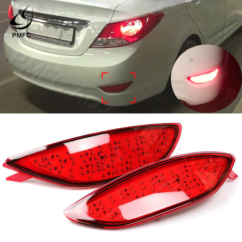 LED rear bumper taillights and parking brake lights for Hyundai Accent 2008-2015