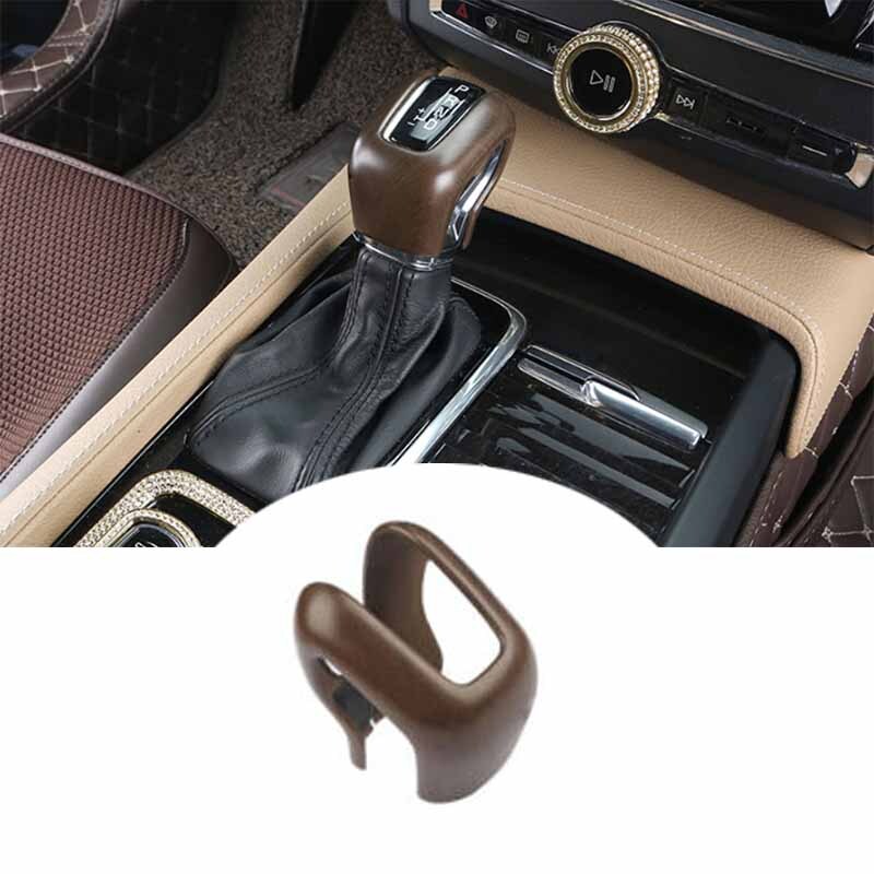 for Volvo S60 2019-23 Brown Wood Grain Central Console Gear Shift Knob Trim 1x