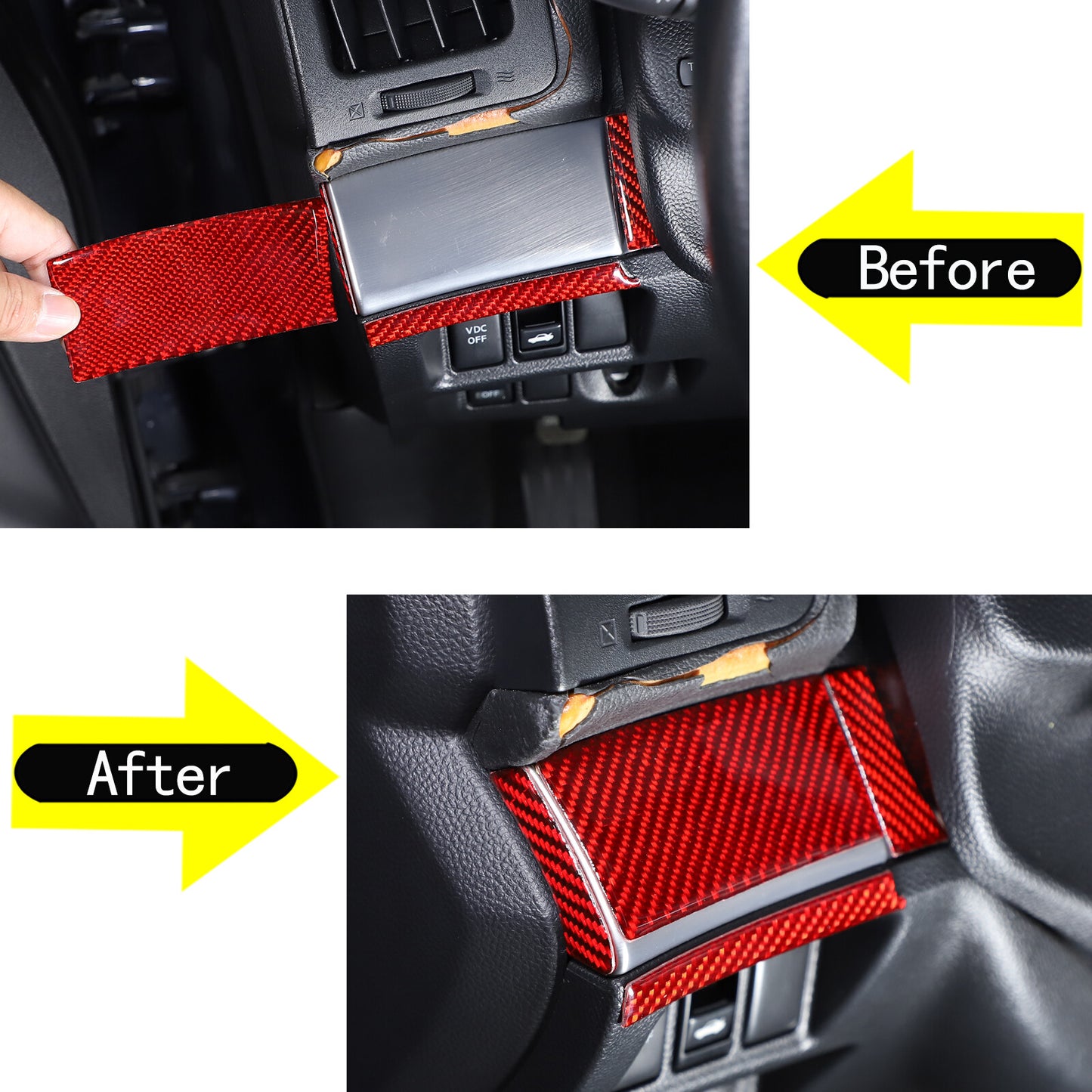 Matte Carbon Fiber Steering Wheel Paddle Shift Trim Cover for Model 3 / Y- v