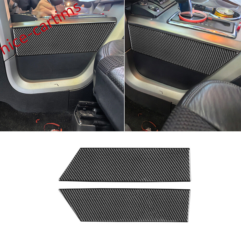 2¡ÁCarbon Fiber Center Console Gear Shift Side Panel Trim for Ford F150 2009-2014
