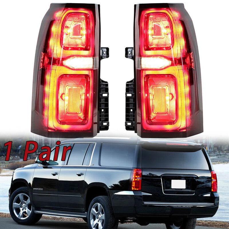 for Chevrolet Tahoe Suburban 2015-20 Pair Rear Tail Light LED Turn Signal Light