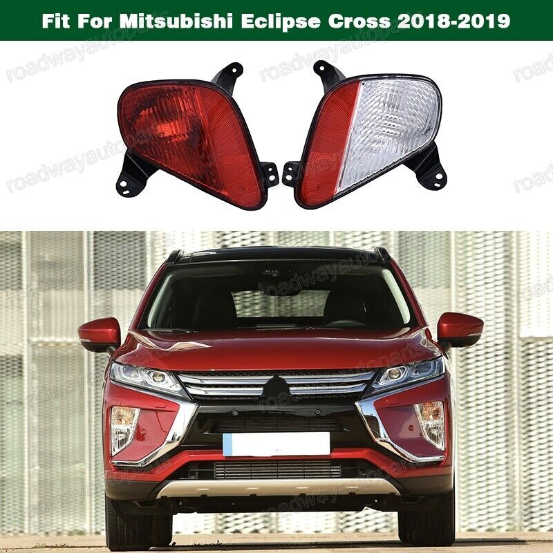 Pair Rear Bumper Reflector Fog Light Lamp for Mitsubishi Eclipse Cross 2018-2021