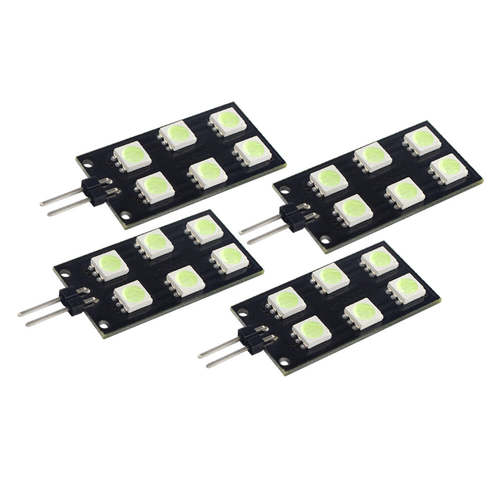 4 Pack Blue 6-SMD LED Bulbs Footwell Area Lights for 2008-2015 for Audi A4 S4 B8- v