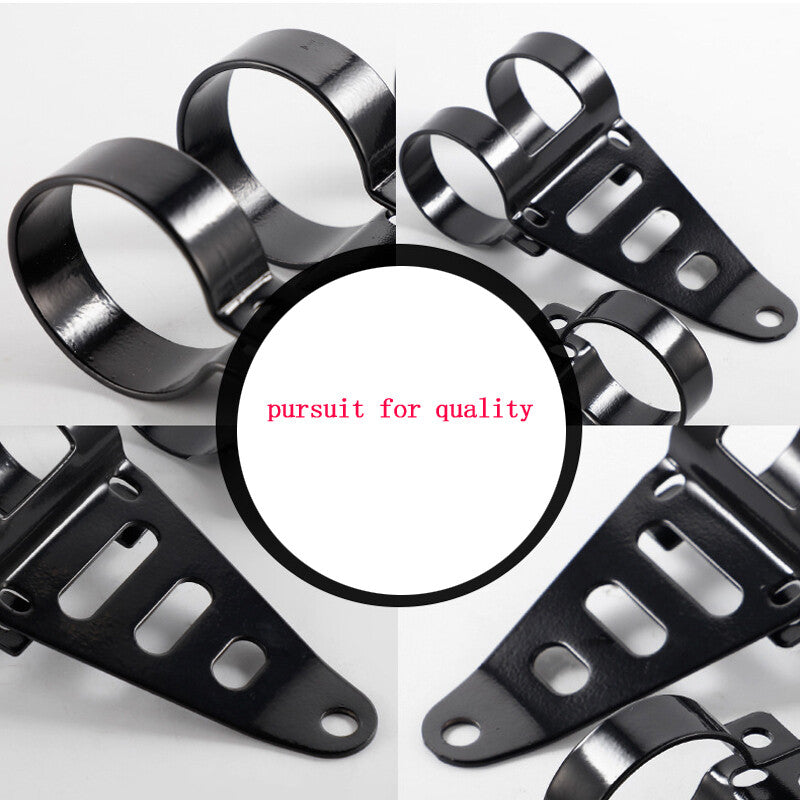 Motorcycle front fork headlight bracket parts mounting clip kit, black, 2 pieces, US stock - n