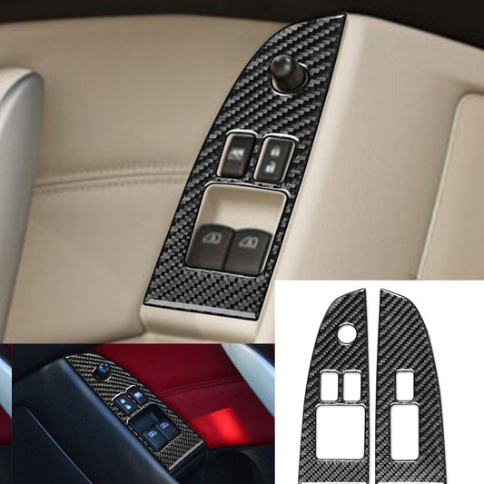 Carbon Fiber Window Lift Switch Button Panel Trim for Infiniti G37 2Door 2010-13