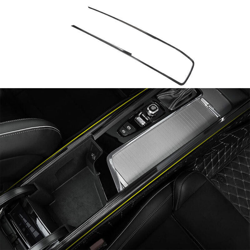 for Volvo XC60 18-23 Black Titanium Central Console Gear Shift Frame Cover Trim