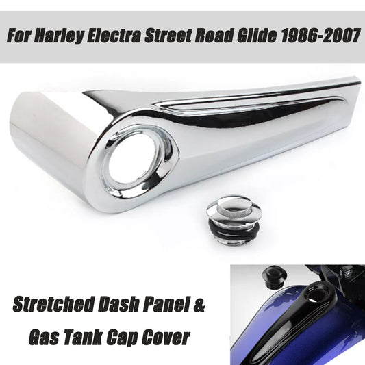 Chrome Dash fuel tank panel cover for Harley Electra Street Road Glide 1986 - 2007 - n