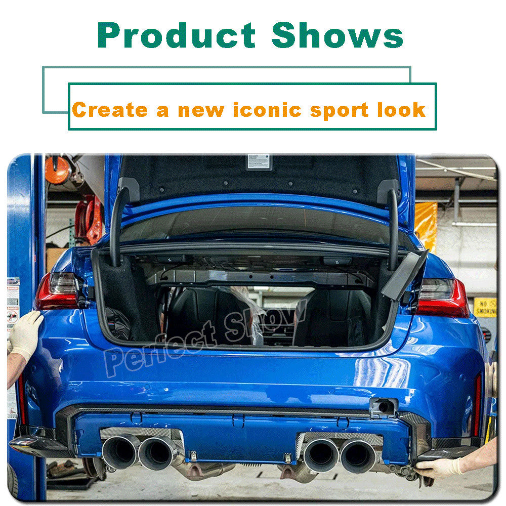 for BMW G80 M3 G82 G83 M4 21UP Dry Carbon Rear Diffuser Garnish Trim Replacement