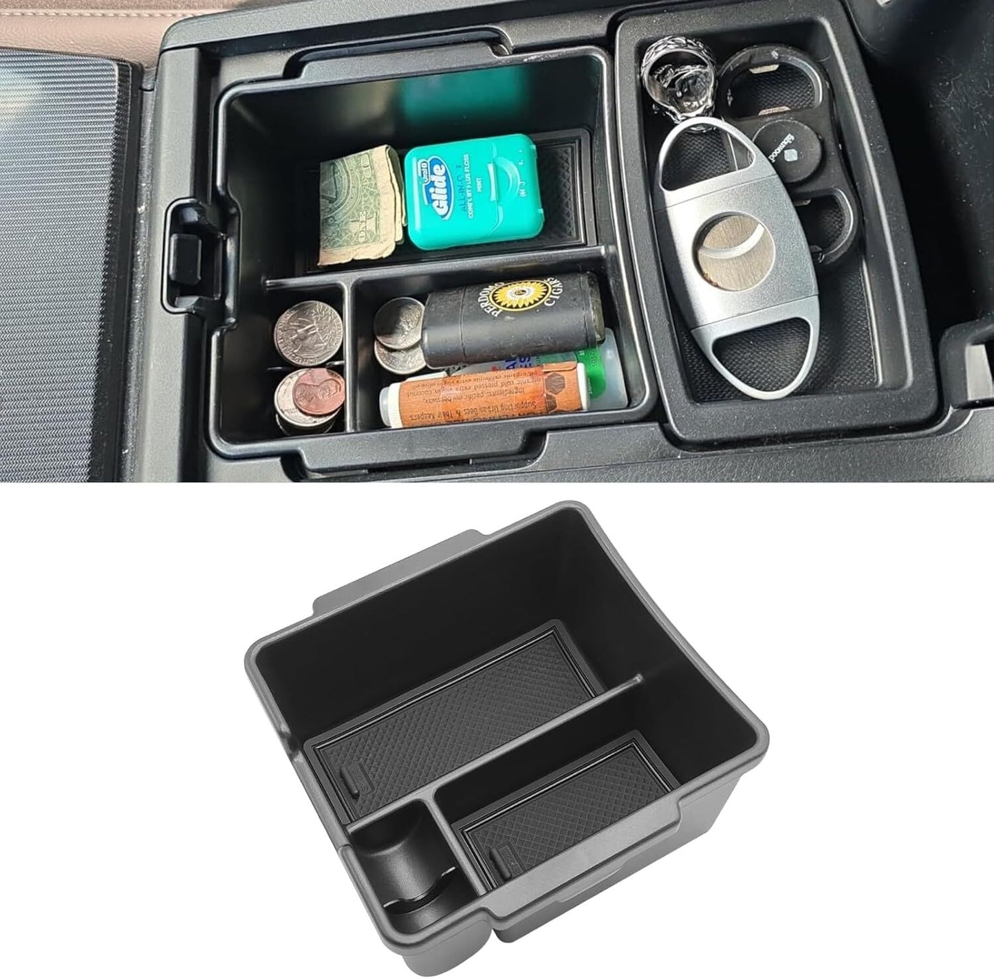 For 2022-2025 for Honda for Civic Car Center Console Armrest Storage Box Organizer Tray Q