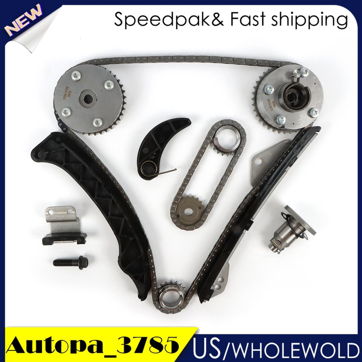 2 VVT TIMING CHAIN KIT Fits for TOYOTA for COROLLA MATRIX 09-13 PRIUS 1ZR 2ZR 09-15