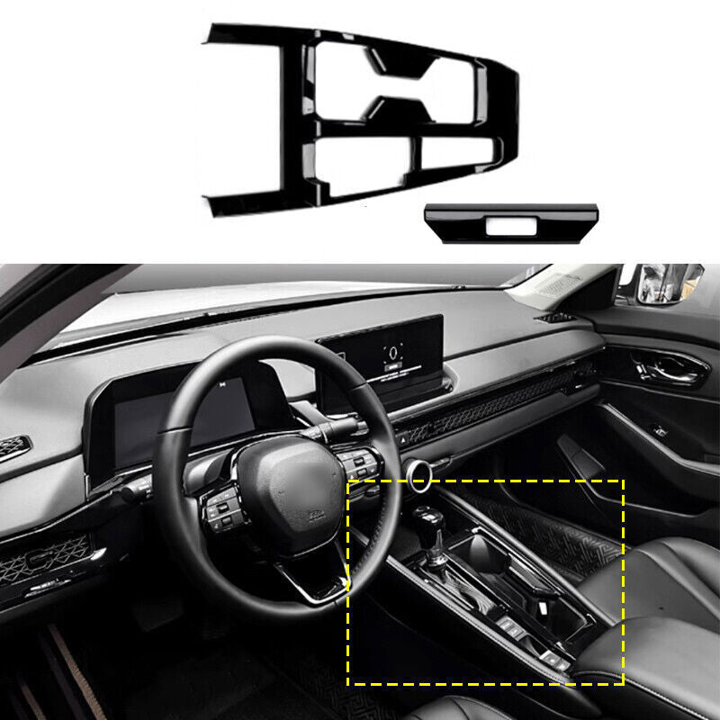 Black Style Console Gear Shift Frame Cover Trim for Honda Accord 11th 2023-2024 n