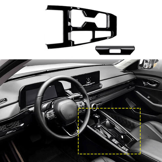 Black Style Console Gear Shift Frame Cover Trim for Honda Accord 11th 2023-2024 n