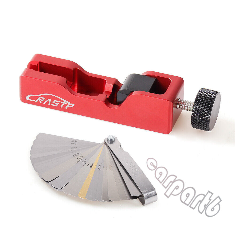 Matte Engine Spark Plug Gap Gapper Tool with 32 Blades Measuring Tool Metric SAE Q