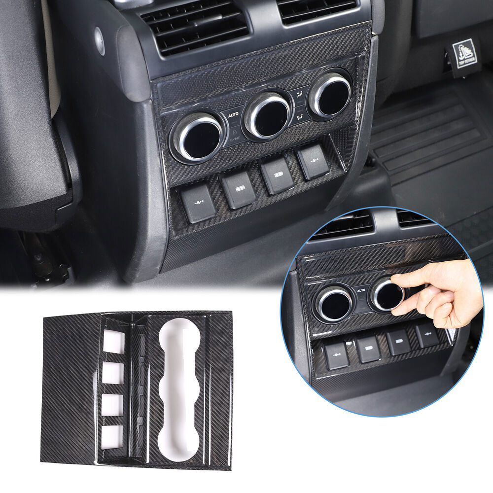 Carbon Fiber Rear Armrest Air Vent Outlet Frame Cover for Defender 2020-2025 B n