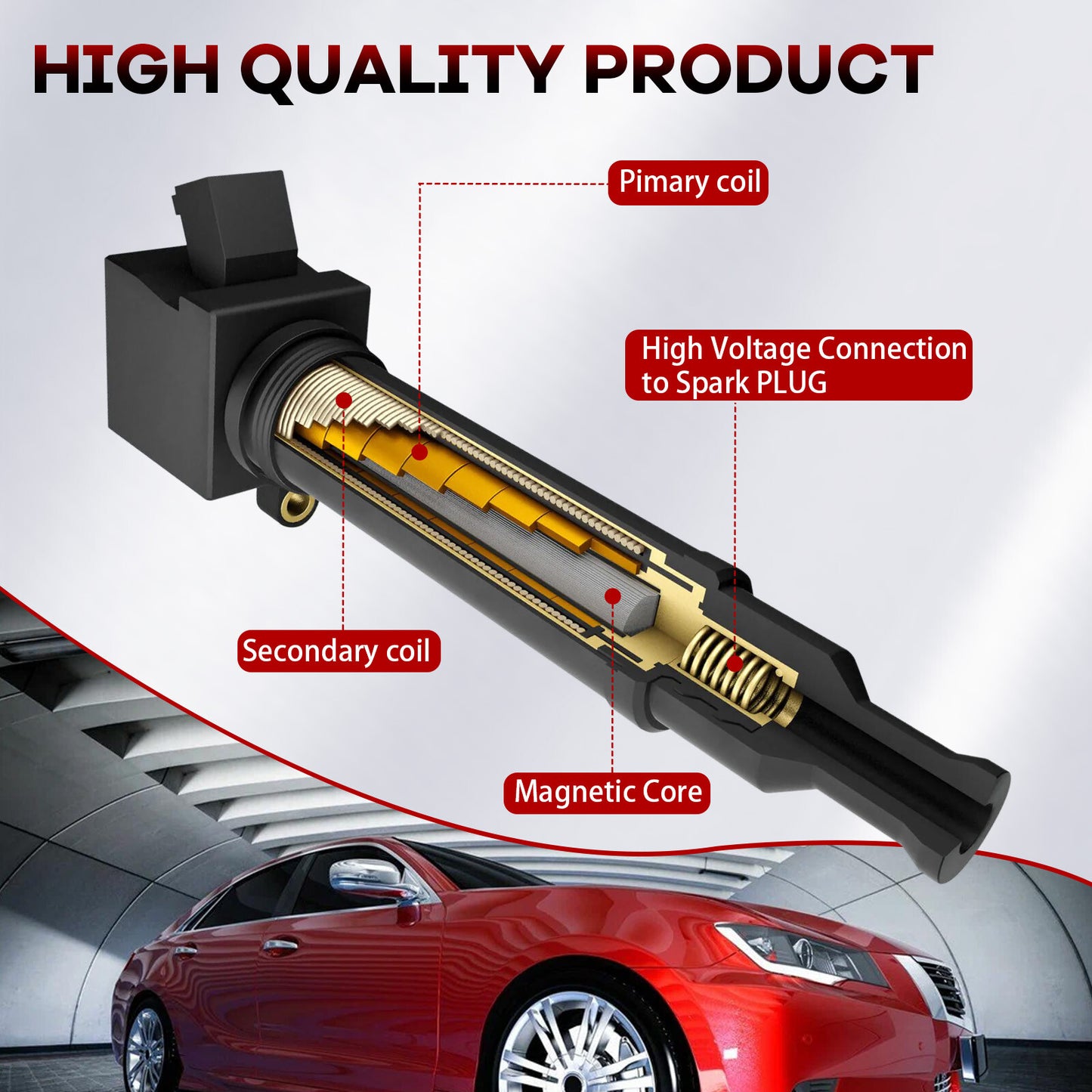 6X UF648 Ignition Coil  Iridium Spark Plugs for Chrysler for Jeep for Dodge for Ram 3.6L V6