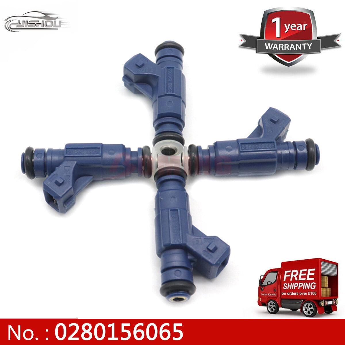 0280156065 4-piece fuel injector kit for Audi A4 for VW for Passat 1.8L Turbo 06B133551M