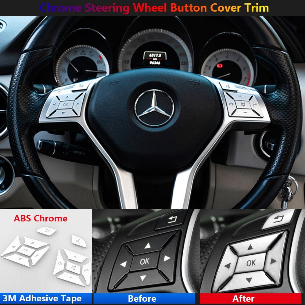 for Mercedes-Benz A B C E CLA CLS GLA GLK ML SL SLK Steering Wheel Switch Cover