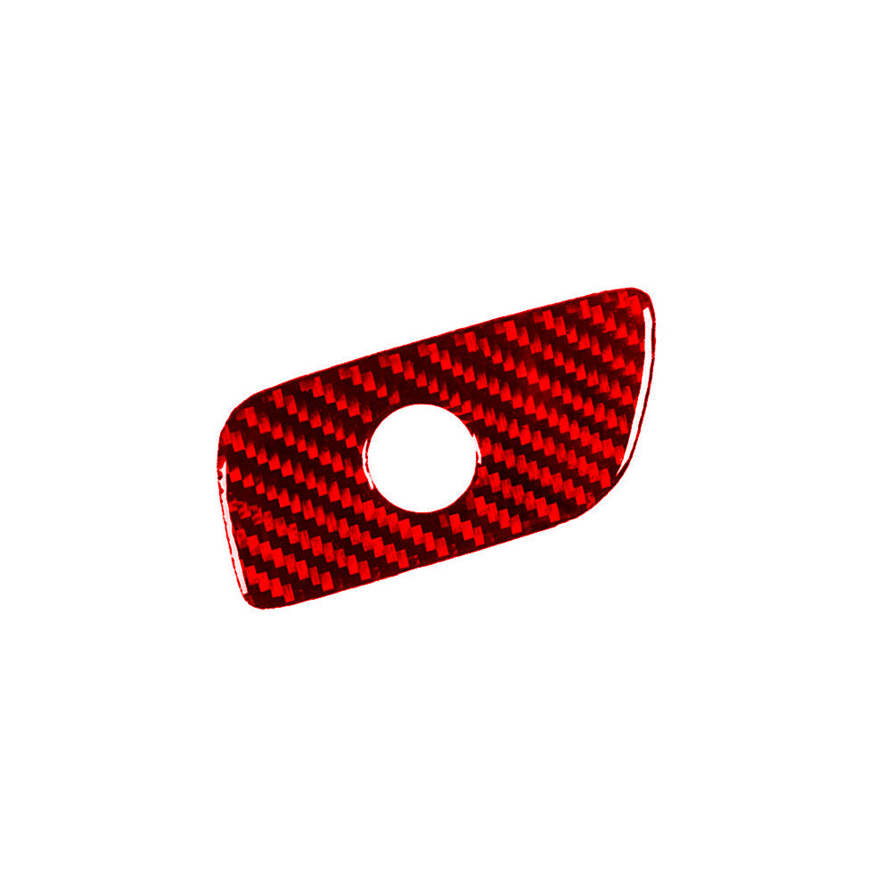 Red Carbon Fiber Passenger Glove Box Latch Cover Trim for Chrysler 200 2015-2017
