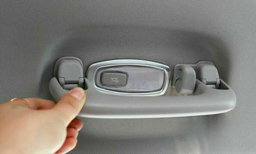 Inner Rear Reading Lamp Frame Cover Trim 2 for Kia Sportage 17-20 Matte Silver