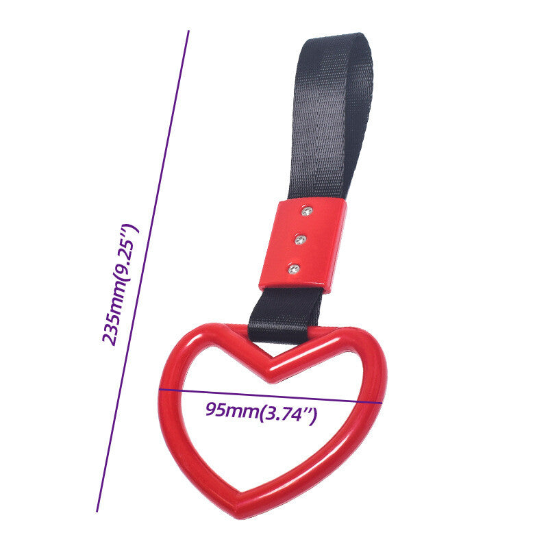 1Pc Heart Ring Train Handle Hand Strap Drift Charm Tool for Car Tsurikawa
