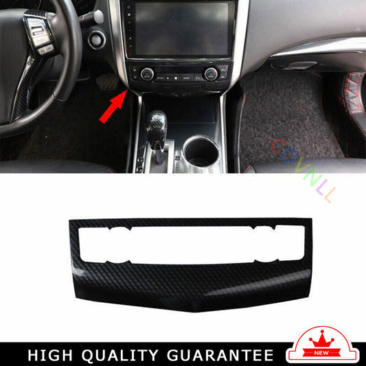 Car Console AC Switch Control Panel for Nissan Altima Teana 2013-18 Carbon Fiber